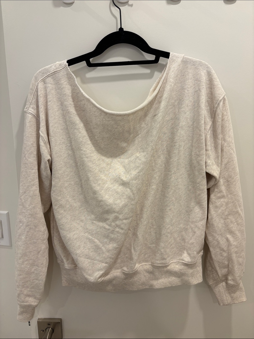 Fabletics off the shoulder Neutral Sweatshirt